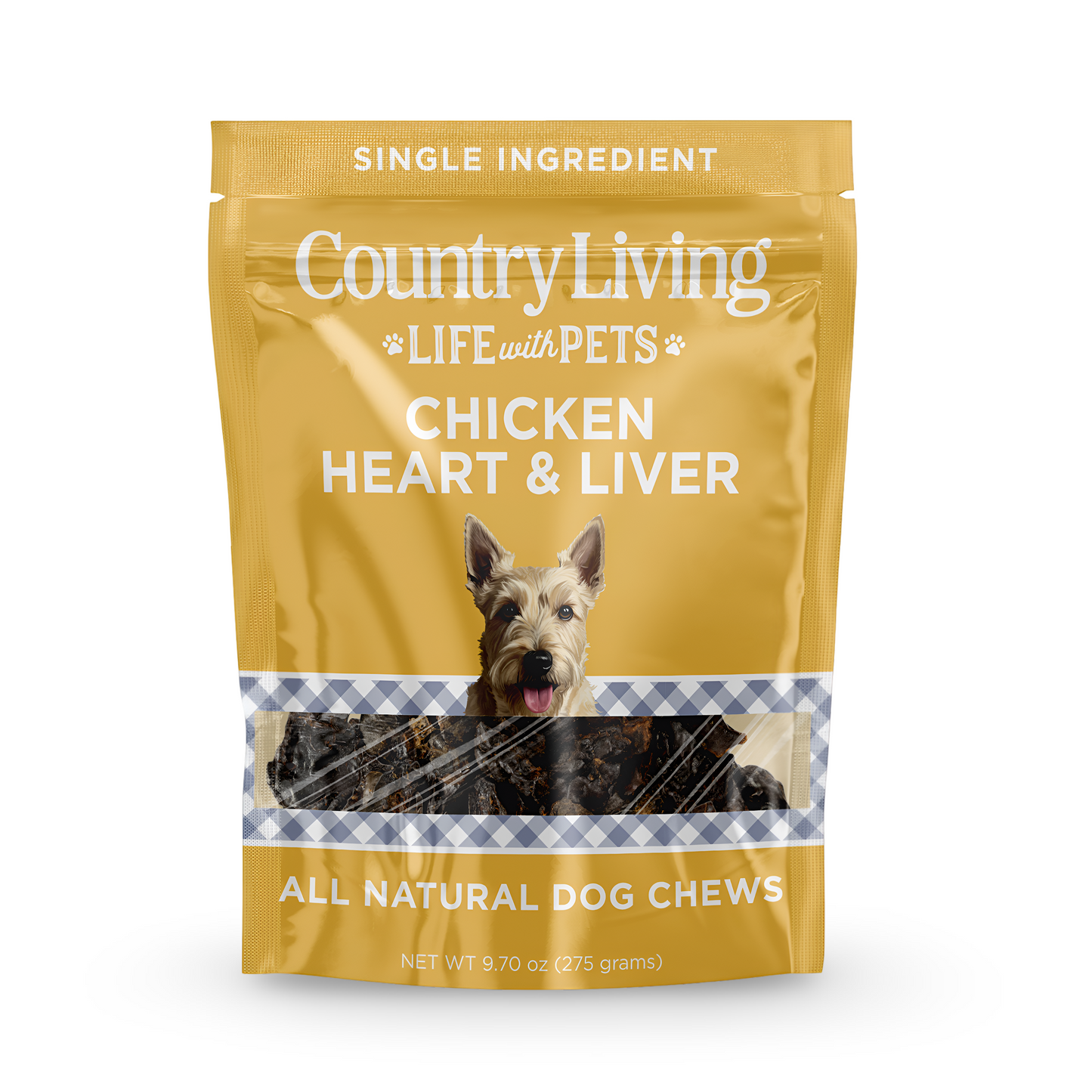 Country Living Dehydrated Chicken Hearts & Livers Dog Treats – 9oz Bag – 100% Natural, High-Protein, Single-Ingredient – Grain-Free, Healthy Training & Reward Treats – No Preservatives or Additives - Purrfect Pet Kingdom