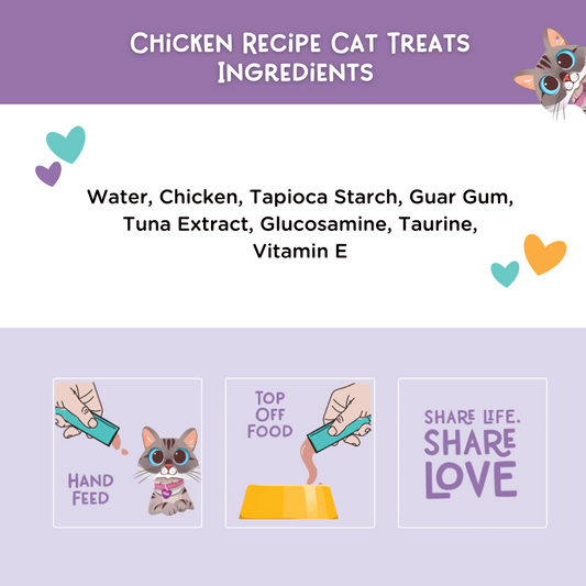 Chicken Recipe Cat Treats, Pack of 4