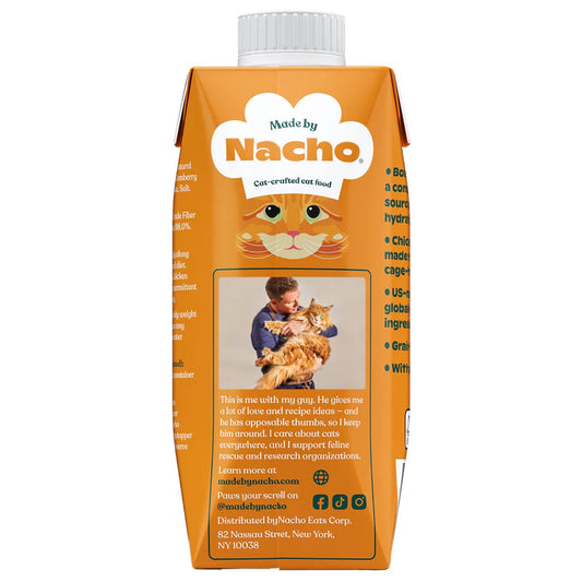 Purrfect Pet Kingdom Nutritious Made By Nacho Chicken Bone Broth Topper (11oz) For Small Animals for pet comfort and safety