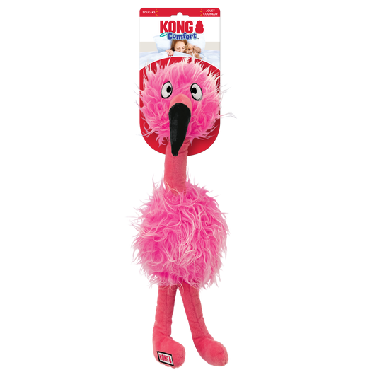 KONG Comfort Jumbo Birds XL Plush Dog Toy Durable Play - detail view