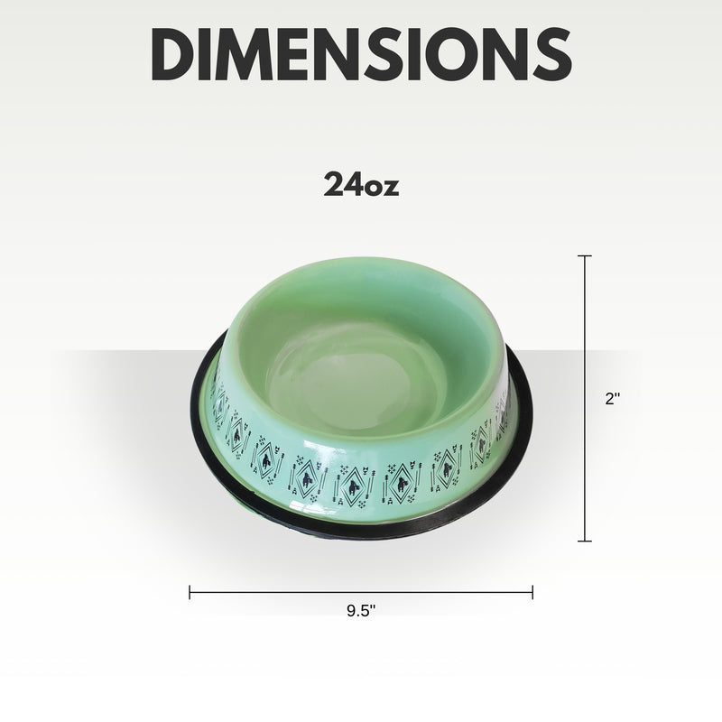 Mint Unicorn 24oz. Designer Plastic Non-Skid Dog Bowl