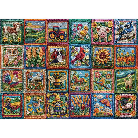 Country Life Crochet 1000 Piece Jigsaw Puzzle Cobble Hill
