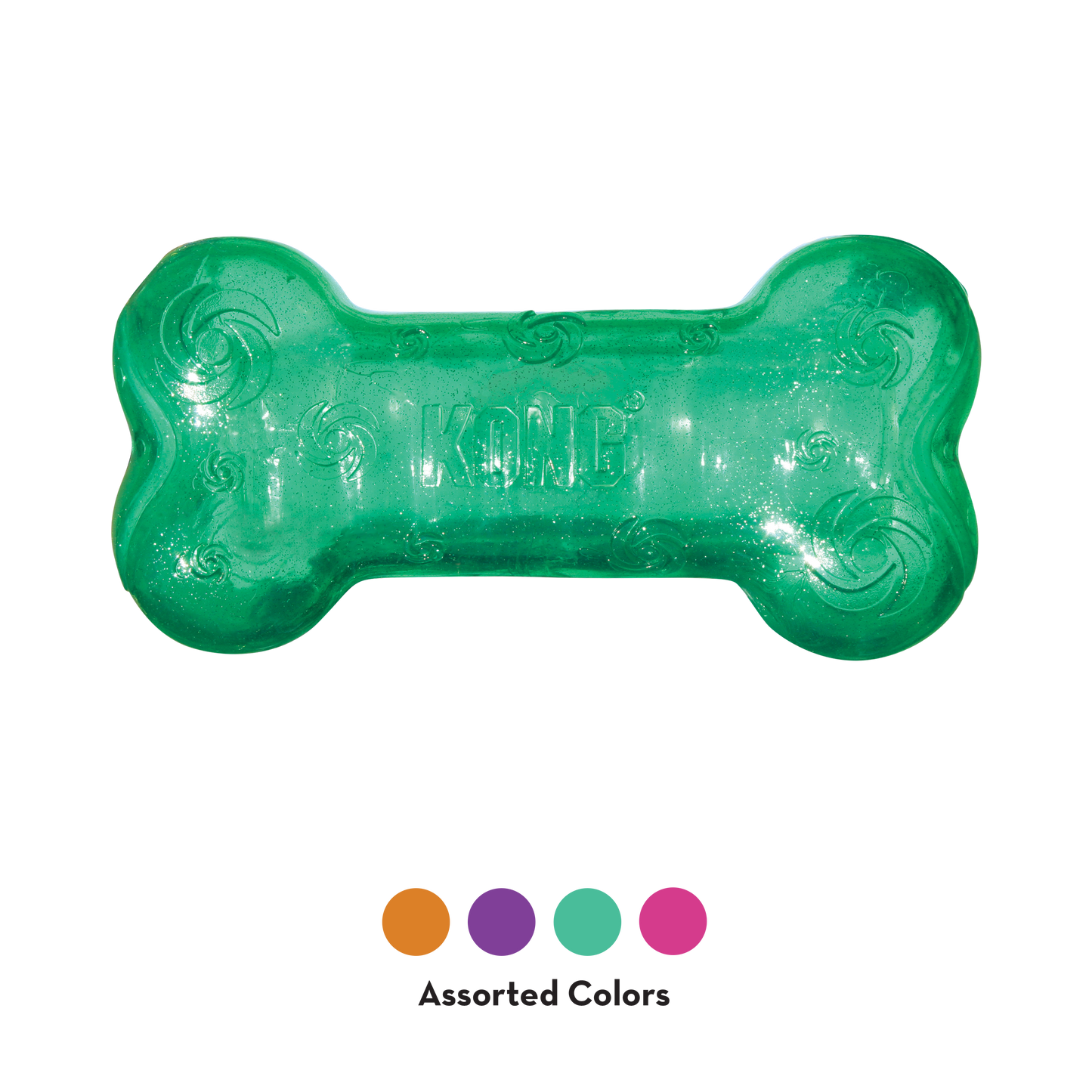 KONG Squeezz Crackle Bone Interactive Dog Toy 👑