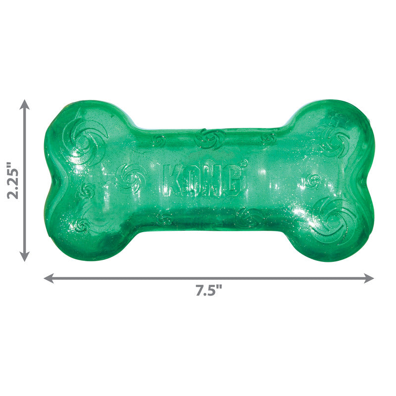 KONG Squeezz Crackle Bone Interactive Dog Toy 👑