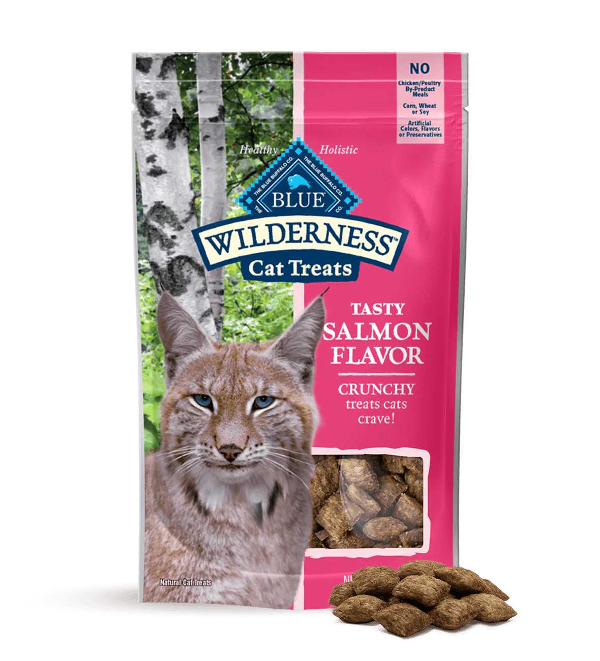 Blue Buffalo Blue Wilderness Crunchy Cat Treats Salmon Flavor (2oz) - Blue Buffalo Dried Cat Treats - The Family Pet