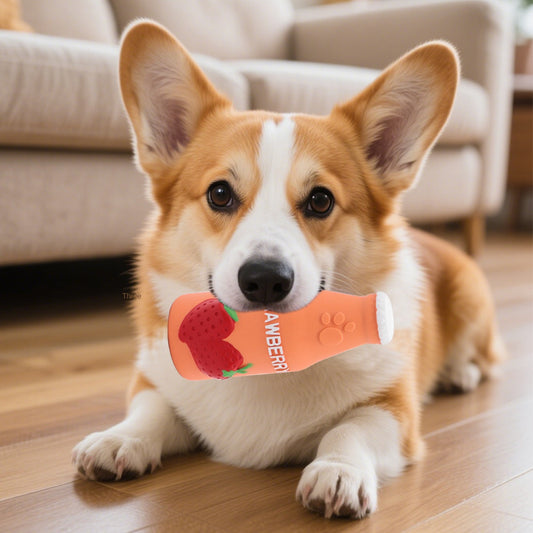 Latex Squeaky Toy for Dogs Teeth Cleaning and Boredom Relief