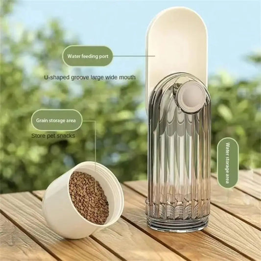 Portable Dog Water Bottle Dispenser 2 in 1 Leakproof Cat Walking Water Cup Multi-functional Drinking Bowl Pet Feeder