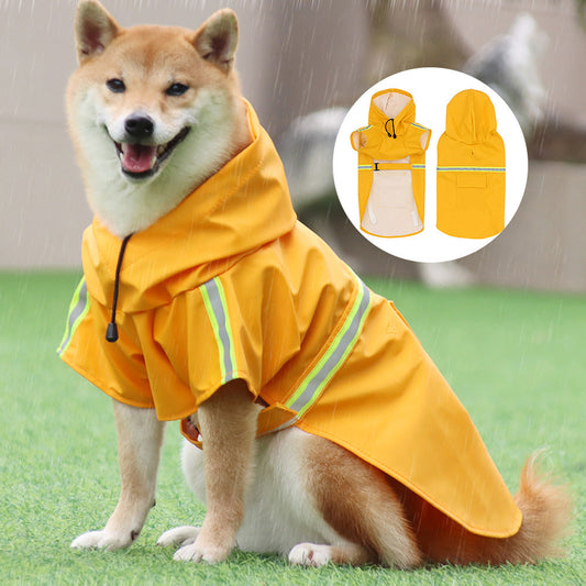 Dog Raincoat Large Poncho Reflective Waterproof 🌧️