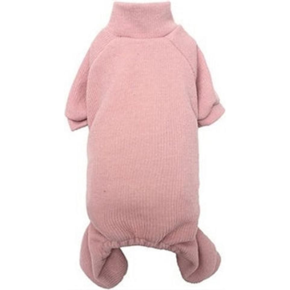 Ribbed Pet Pajamas in Blue and Pink