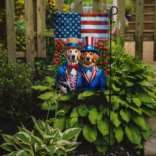 All American Golden Retriever Garden Flag – Dogs with American Flag Background by Caroline’s Treasures