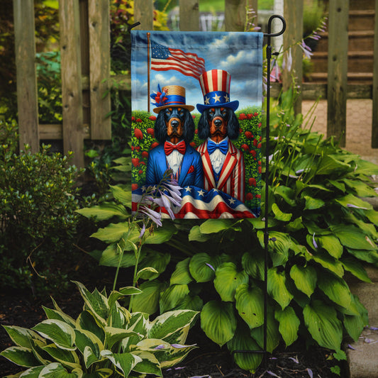 All American Gordon Setter Garden Flag – Dogs with American Flag Background by Caroline’s Treasures