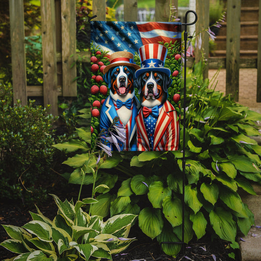 All American Greater Swiss Mountain Dog Garden Flag – Dogs with American Flag Background by Caroline’s Treasures