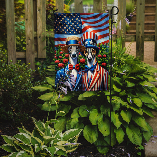All American Greyhound Garden Flag – Dogs with American Flag Background by Caroline’s Treasures