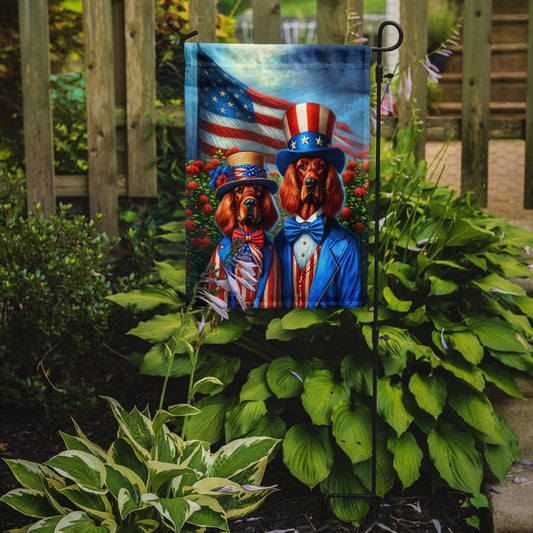 All American Irish Setter Garden Flag – Dogs with American Flag Background by Caroline’s Treasures