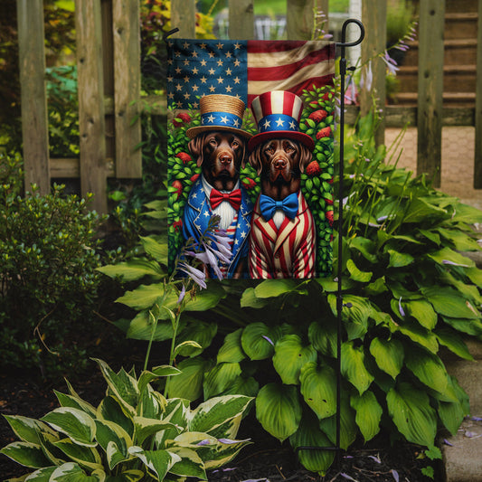 All American Labrador Retriever Garden Flag – Dogs with American Flag Background by Caroline’s Treasures