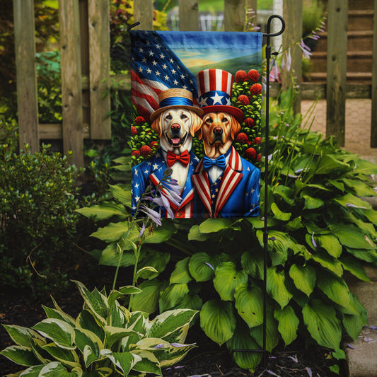 All American Labrador Retriever Garden Flag – Dogs with American Flag Background by Caroline’s Treasures