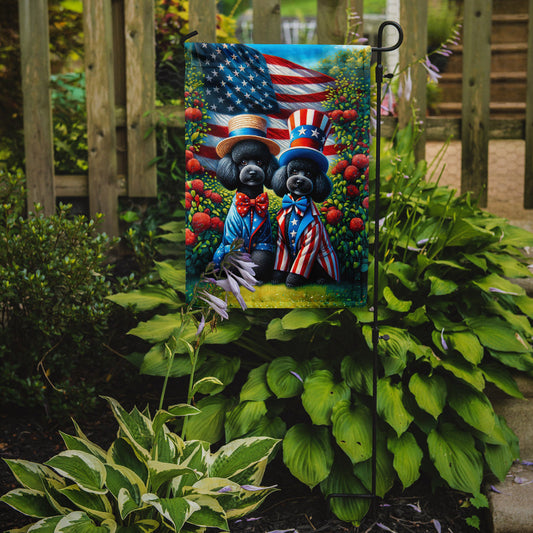 All American Poodle Garden Flag – Dogs with American Flag Background by Caroline’s Treasures