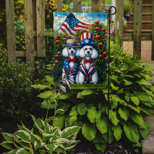 All American Poodle Garden Flag – Dogs with American Flag Background by Caroline’s Treasures