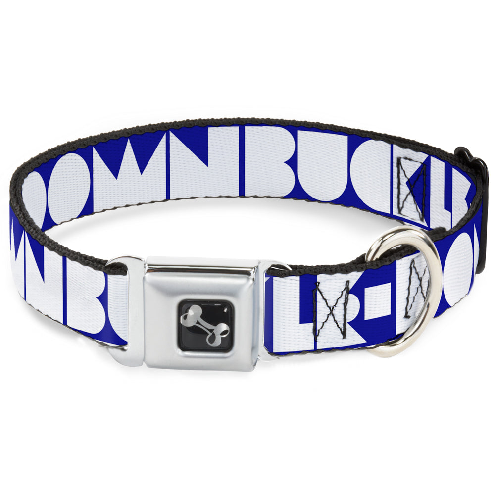 Dog Bone Seatbelt Buckle Collar - BUCKLE - DOWN Shapes Blue/White - Seatbelt Buckle Collars - Buckle - Down