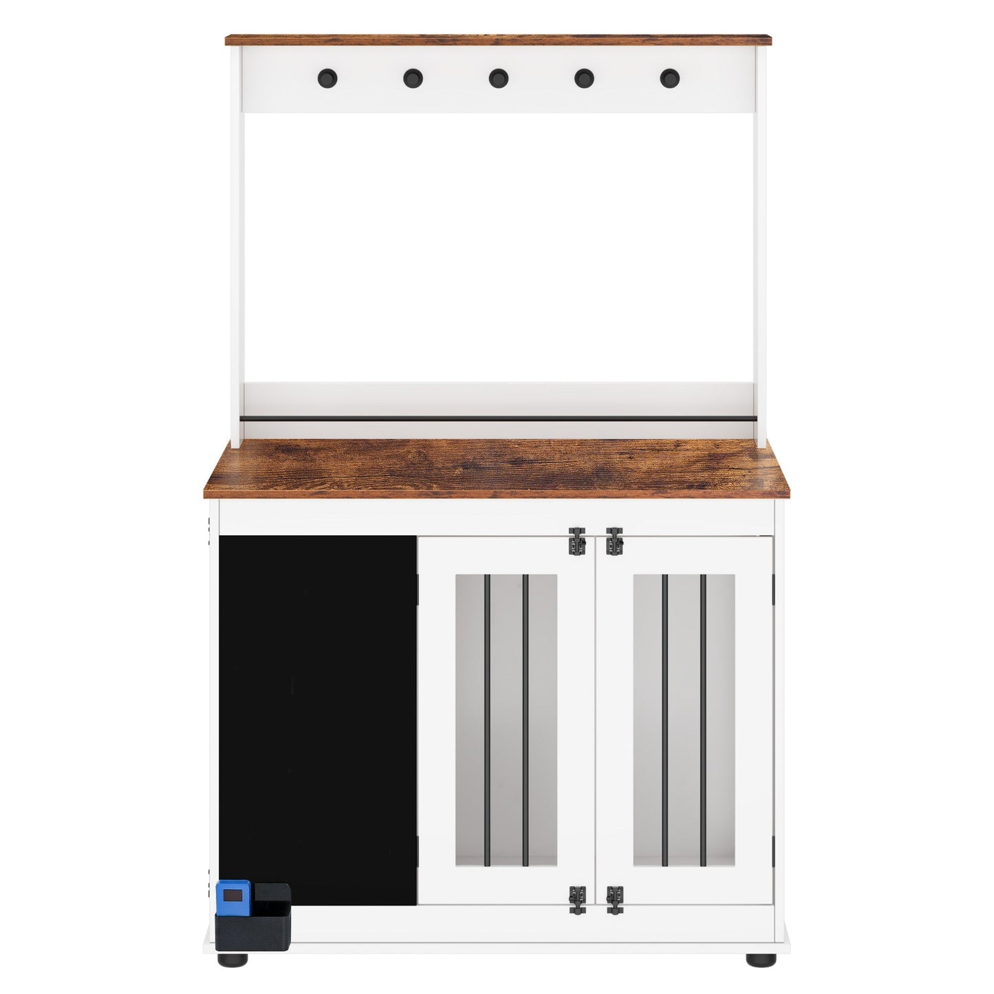 Dog crate,Graffiti dog cage, kennel with double doors, crate interior furniture, heavy wooden dog cage, large dog, white - Purrfect Pet Kingdom