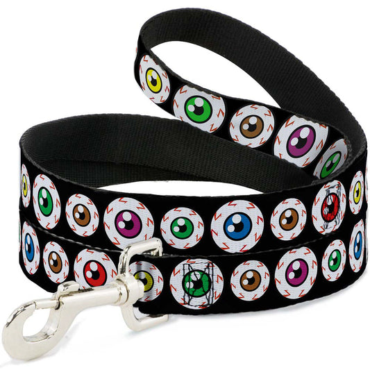 Dog Leash - Eyeballs Black/Multi Color - Dog Leashes - Buckle - Down