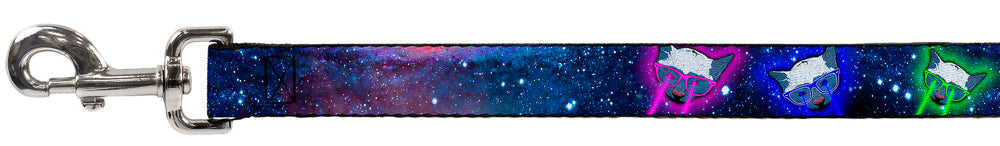 Dog Leash - Laser Eye Cats in Space - Dog Leashes - Buckle - Down
