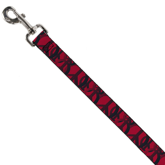Dog Leash - Peace Dots Black/Fuchsia