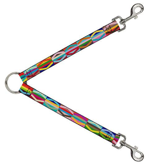 Dog Leash Splitter - Geometric10 Multi Color - Dog Leash Splitters - Buckle - Down