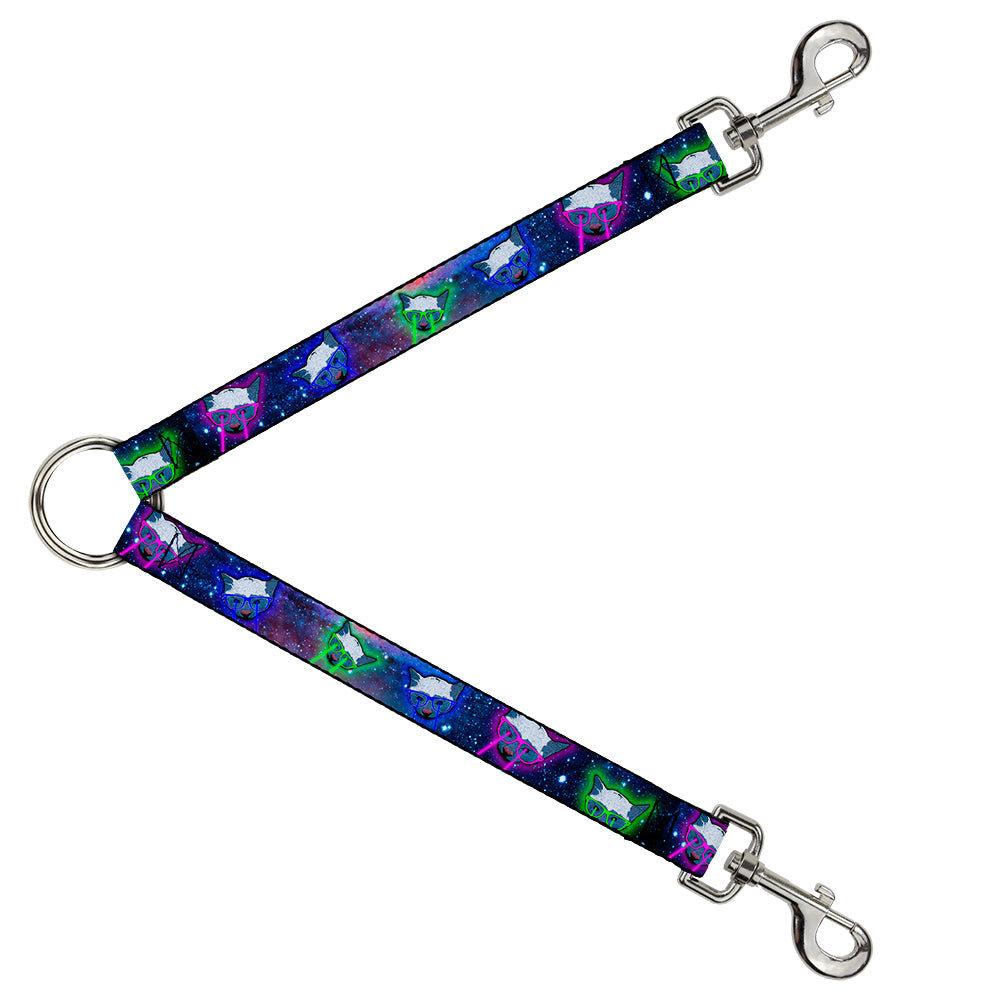 Dog Leash Splitter - Laser Eye Cats in Space - Dog Leash Splitters - Buckle - Down