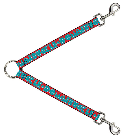 Dog Leash Splitter - BUCKLE - DOWN Shapes Red/Dot Turquoise/White - Dog Leash Splitters - Buckle - Down