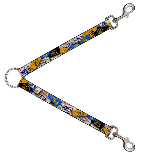 Dog Leash Splitter - Cali License Plates Stacked - Dog Leash Splitters - Buckle - Down