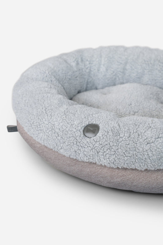 Dog Bed Furry Donut Cuddler Gray