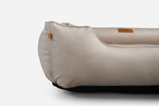 Dog Bed Classic Velvet Sleeper Beige