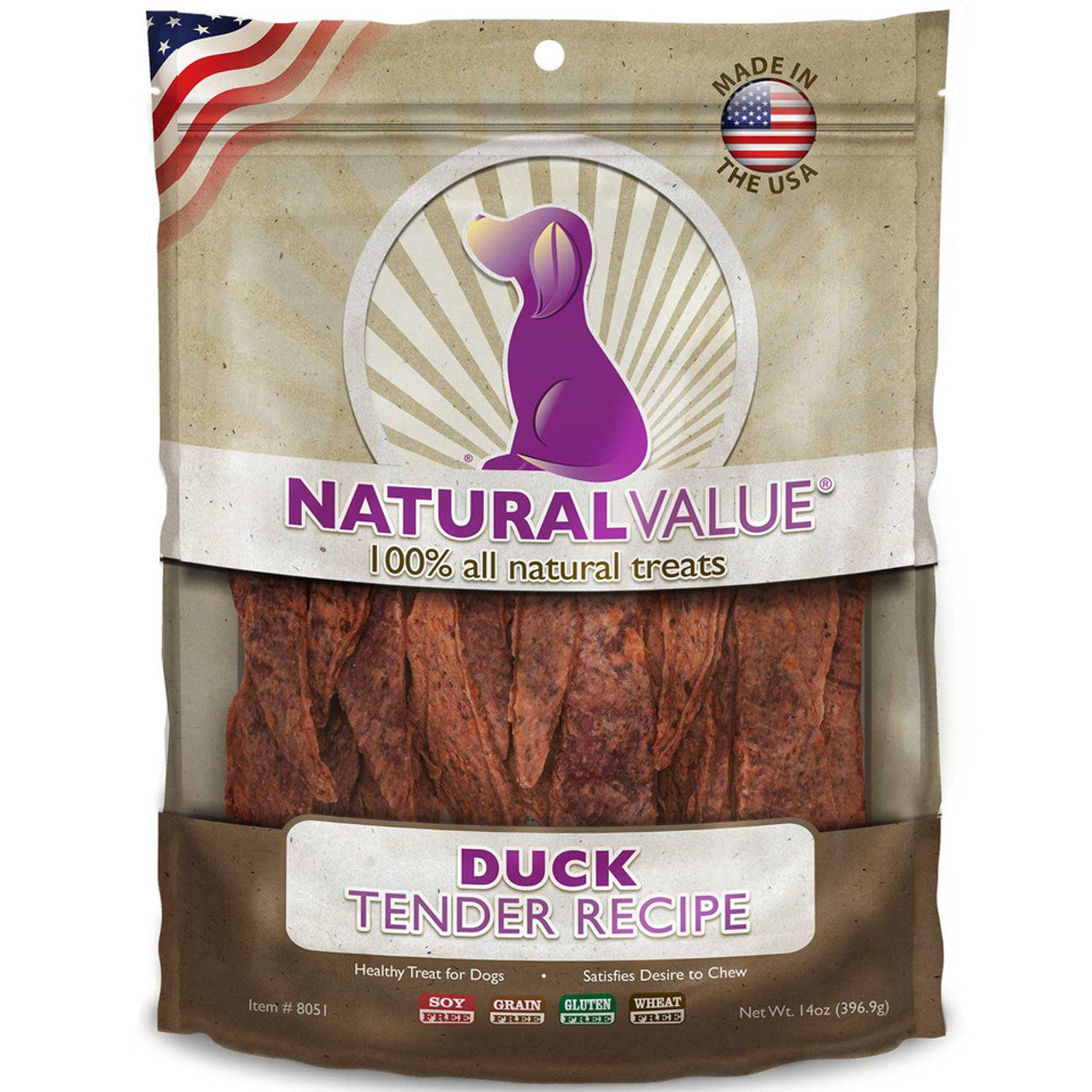 Loving Pets Natural Value Duck Tenders Dog Treats (14oz)