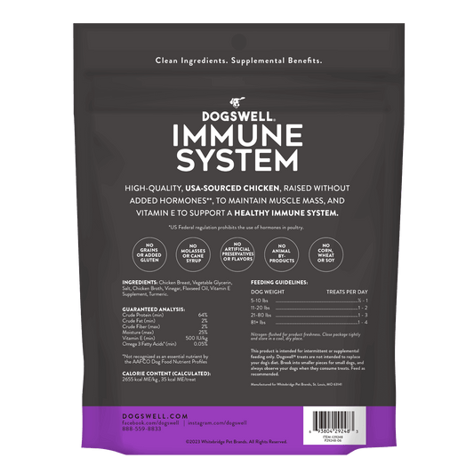 Dogswell Immune System Jerky Treats, Chicken Breast (24oz)