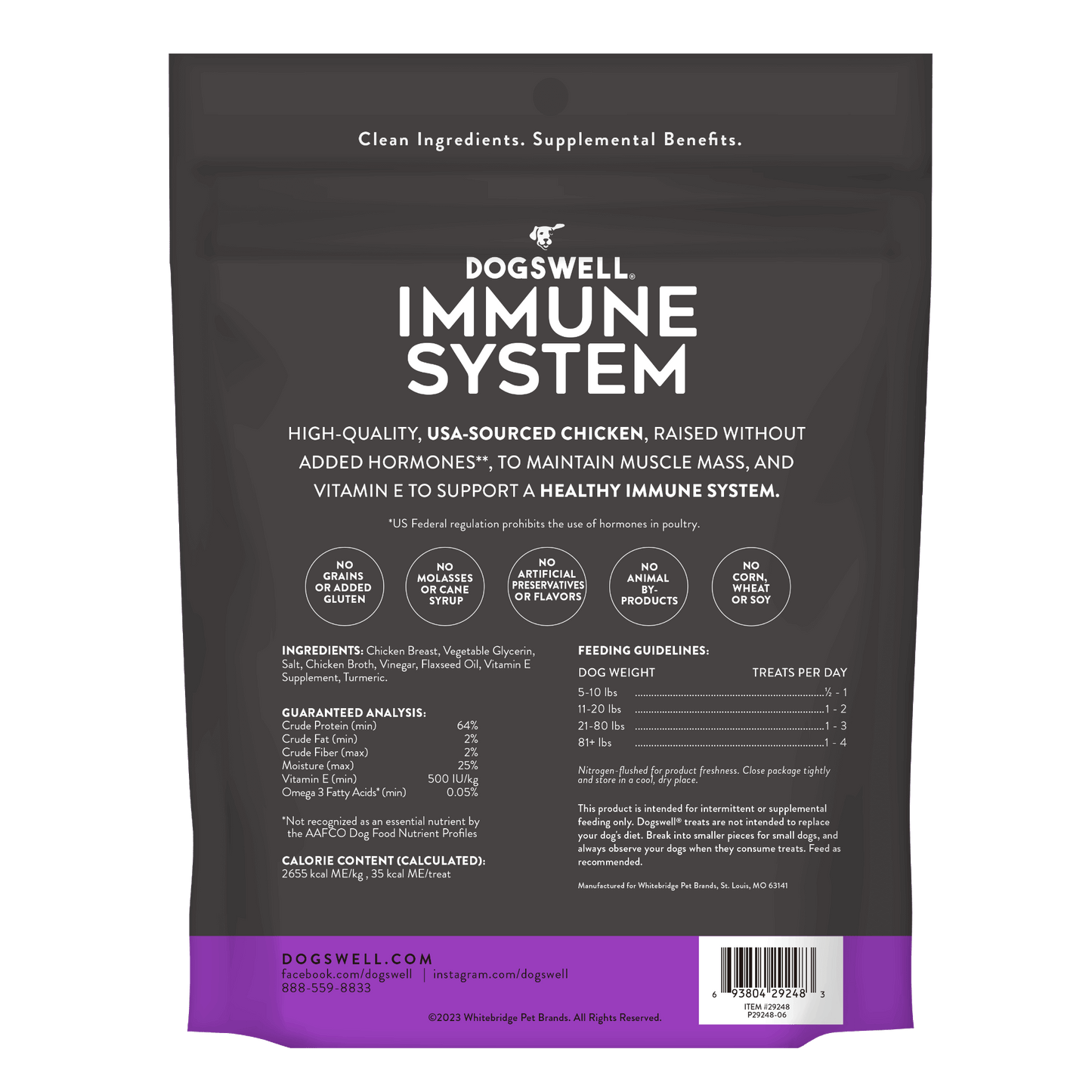Dog Treats Immune System Jerky Chicken 24 Oz ๐