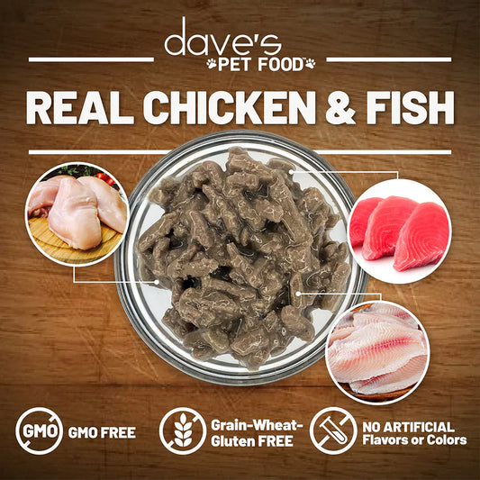 Dave's Naturally Healthy Grain Free Shredded Fisherman's Stew Wet Cat Food (5.5oz) - Wet Cat Food - The Family Pet
