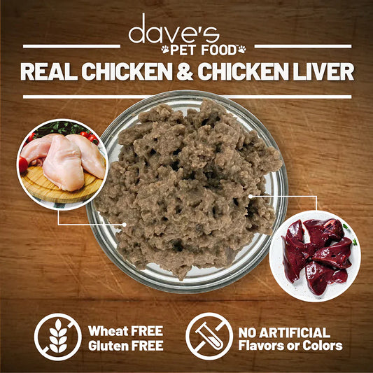 Dave's 95% Premium Meats™ Chicken & Chicken Liver For Dogs (12.5oz)
