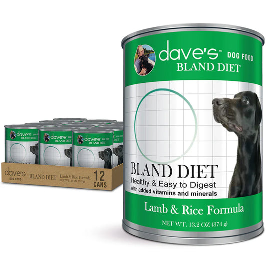 Dave's Restricted Diet Bland for Dogs – Lamb & Rice Formula (13.2oz) - Dave's Natually Wet Dog Food - The Family Pet