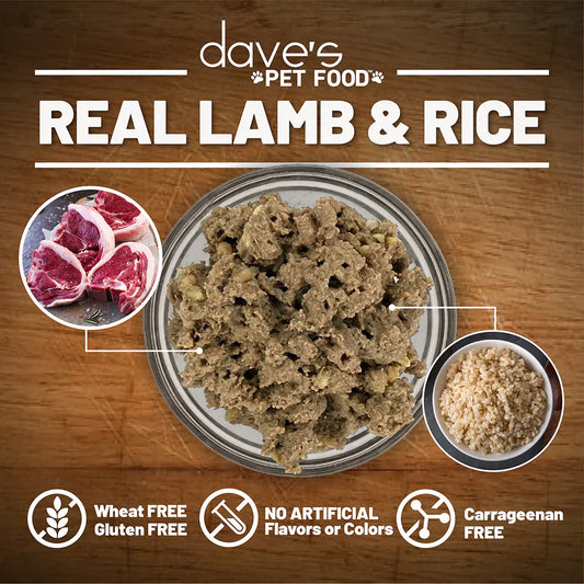 Daves Restricted Diet Bland for Dogs – Lamb & Rice Formula (13.2oz)