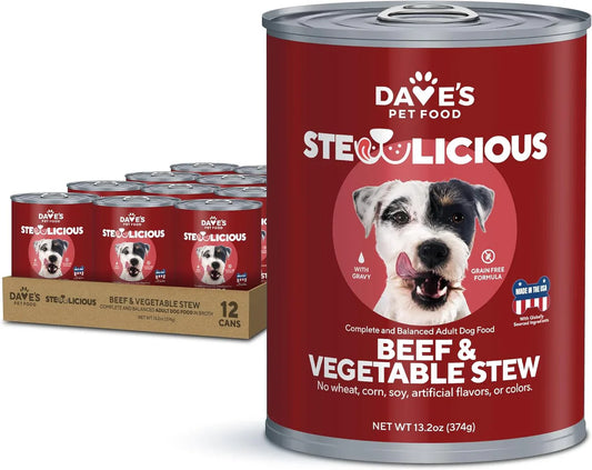 Purrfect Pet Kingdom Professional-Grade Dave's Stewlicious Beef & Vegetable Stew For Dogs (13.2oz) For Kittens - Durable and stylish design for animals