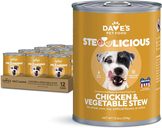 Dave's Stewlicious Chicken & Vegetable Stew For Dogs (13.2oz)