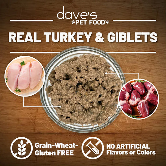 Dave's Naturally Healthy Grain Free Turkey & Giblets Dinner Wet Cat Food (5.5oz)