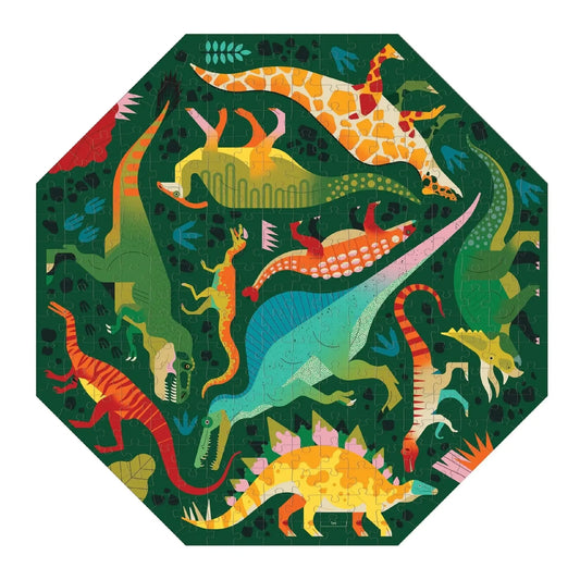 Dinosaurs to Scale 300 Piece Octagon Jigsaw Puzzle Mudpuppy