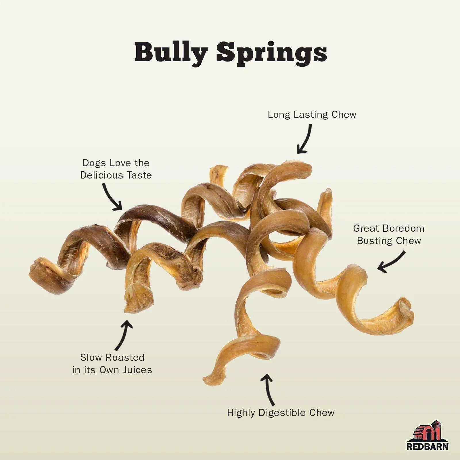 Redbarn Dog Bully Springs (0.68oz) - Dog Chews - The Family Pet
