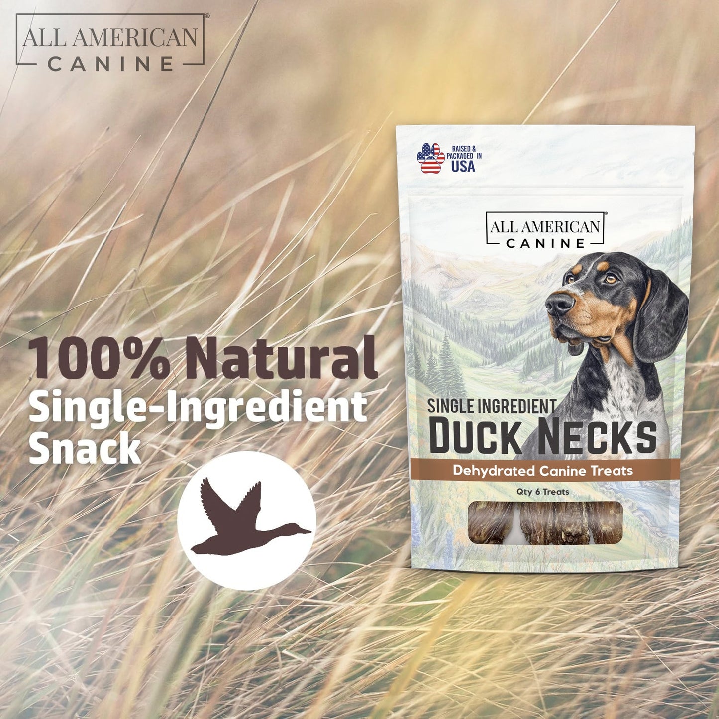 Dehydrated Duck Necks Dog Chews 2.56 Oz 🦆