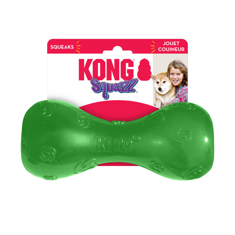 Kong Squeezz Dumbbell Large - Dog Toy - The Family Pet