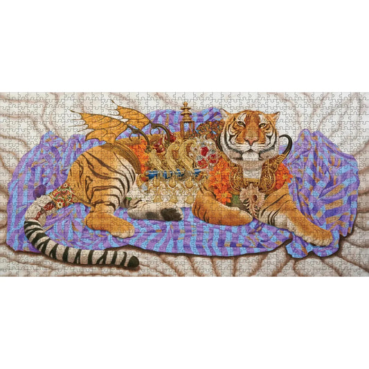 Durga's Tiger 1000 Piece Jigsaw Puzzle Pomegranate
