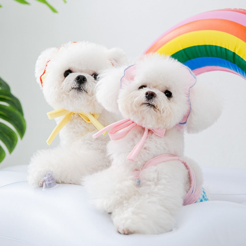 Pet swimsuit cat shapewear with swimming cap one piece suspender bikini dog vest swimsuit