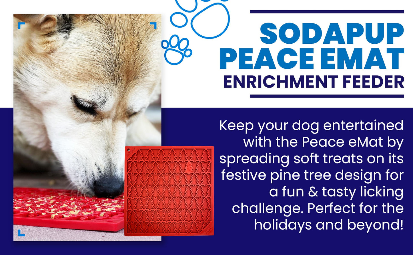 "Peace" Christmas Tree emat - Enrichment Lick Mat for Dogs and